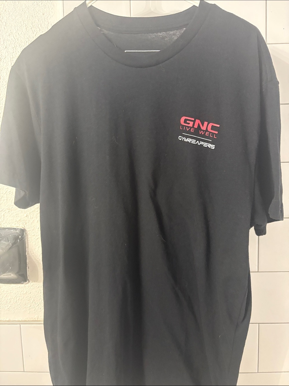 GNC Live Well Men's Black Short-Sleeve Logo Tee